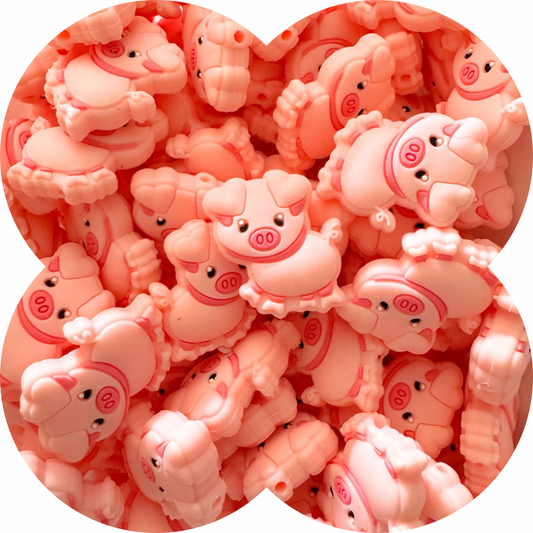 Pig Silicone Bead