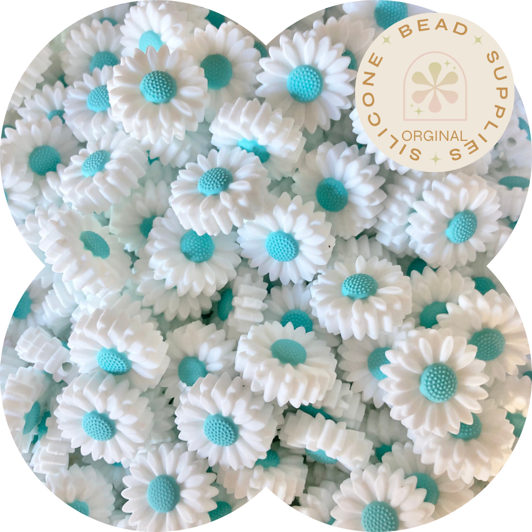 22mm White Edition Daisy Bead