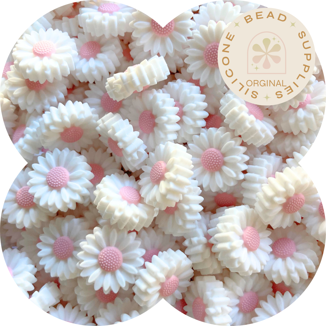 22mm White Edition Daisy Bead