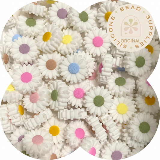 22mm White Edition Daisy Bead