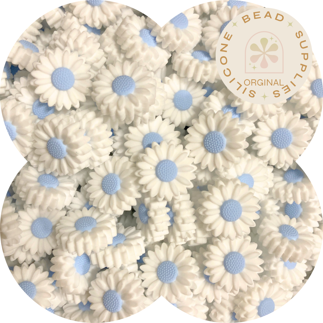 22mm White Edition Daisy Bead