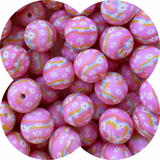 15mm Round - Daisy Groove