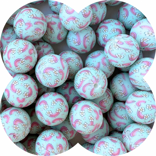 15mm Round - Daisys and Rainbows