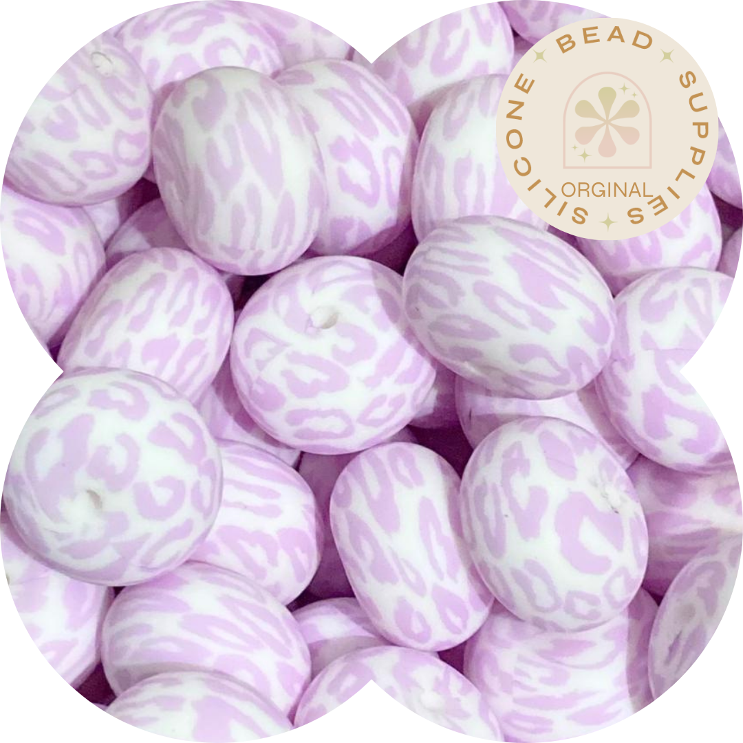 22mm Abacus - Purple Leopard