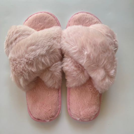 Pink Fluffy slippers