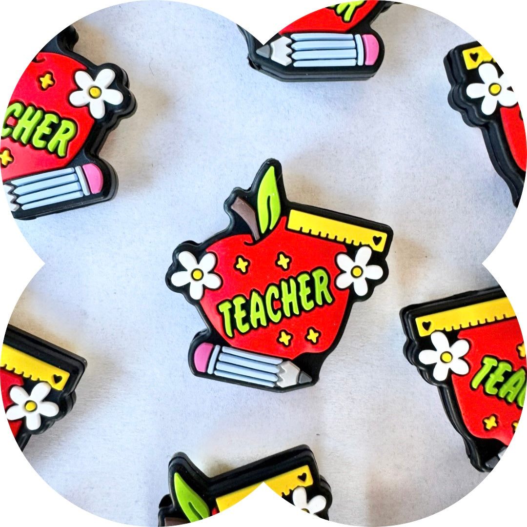 Daisy Teacher Silicone Bead