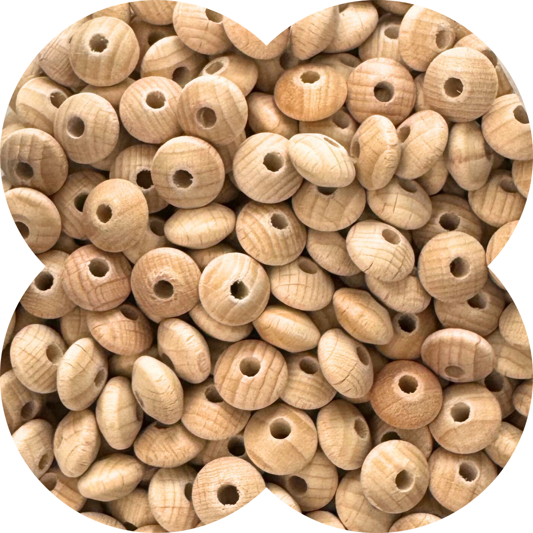 12mm saucer wooden bead