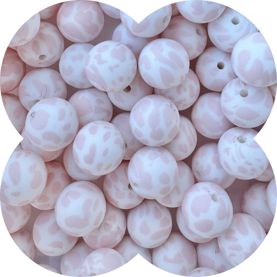 15mm Round - Pale Pink Cow