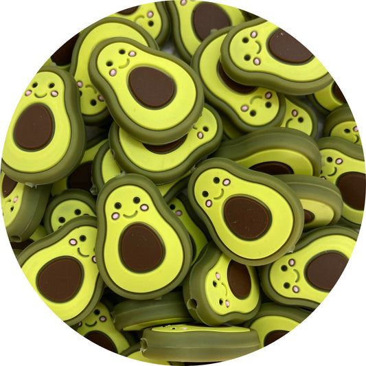 Avocado Silicone Bead