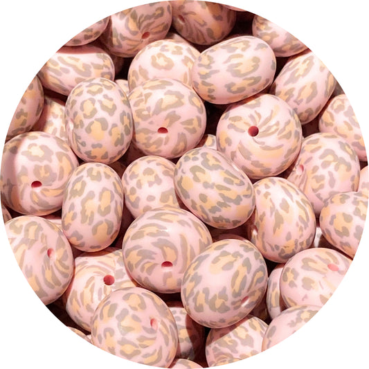 22mm Abacus - Peach/Pink Leopard